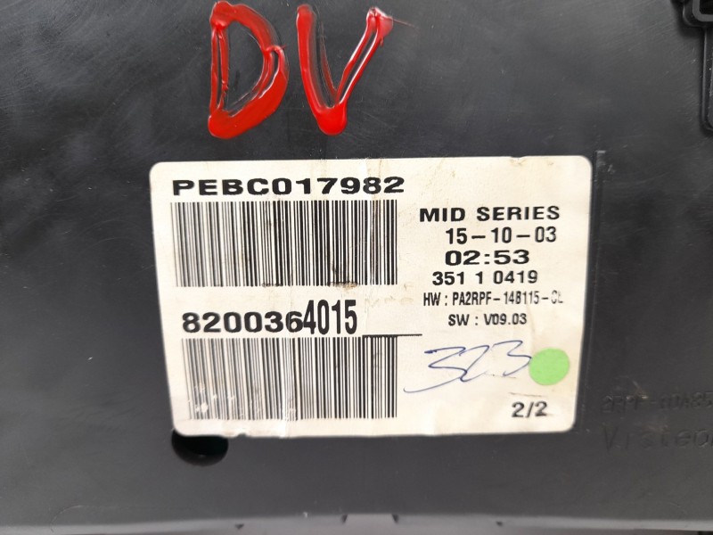 Recambio de cuadro instrumentos para renault megane ii sedán (lm0/1_) 1.9 cdi referencia OEM IAM 8200364015  35110419