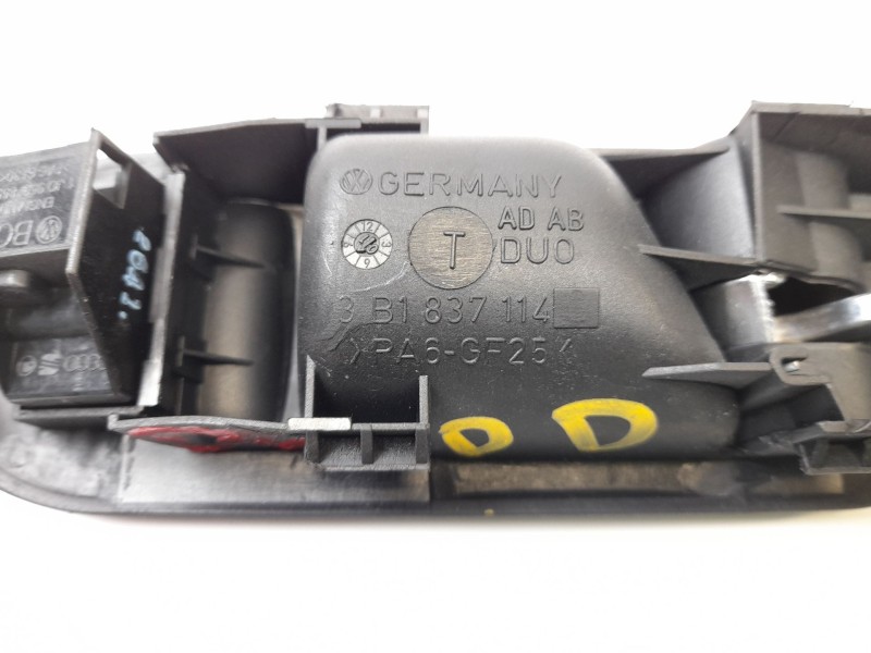 Recambio de maneta interior delantera derecha para volkswagen passat berlina (3b3) 1.9 tdi referencia OEM IAM 3B1837114  