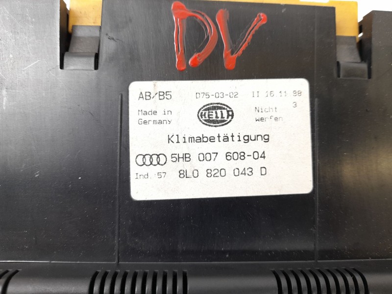 Recambio de mando climatizador para audi a4 b5 (8d2) 2.5 tdi referencia OEM IAM 8L0820043D  5HB00760804