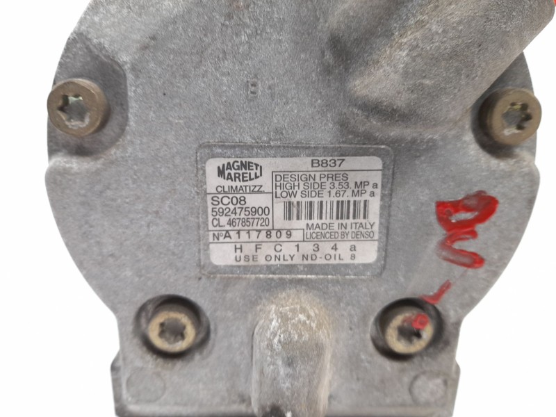 Recambio de compresor aire acondicionado para fiat punto berlina (188) 1.2 16v referencia OEM IAM 467857720  592475900