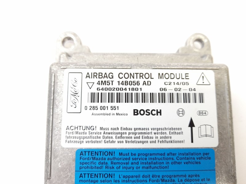 Recambio de centralita airbag para ford focus c-max 2.0 tdci referencia OEM IAM 4M5T14B056AD  0285001551