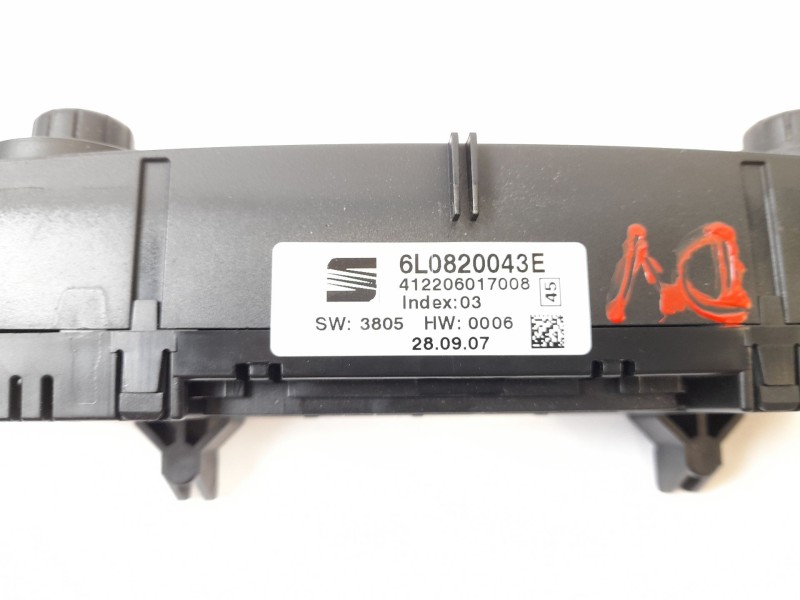 Recambio de mando climatizador para seat ibiza iii (6l1) 1.4 tdi referencia OEM IAM 6L0820043E  412206017008