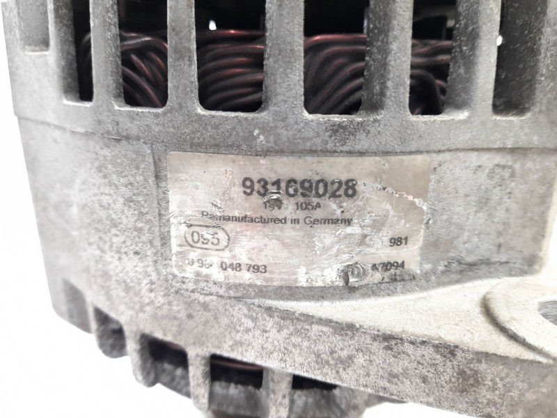 Recambio de alternador para opel vectra c berlina gts 1.9 cdti referencia OEM IAM 93169028  0986048973