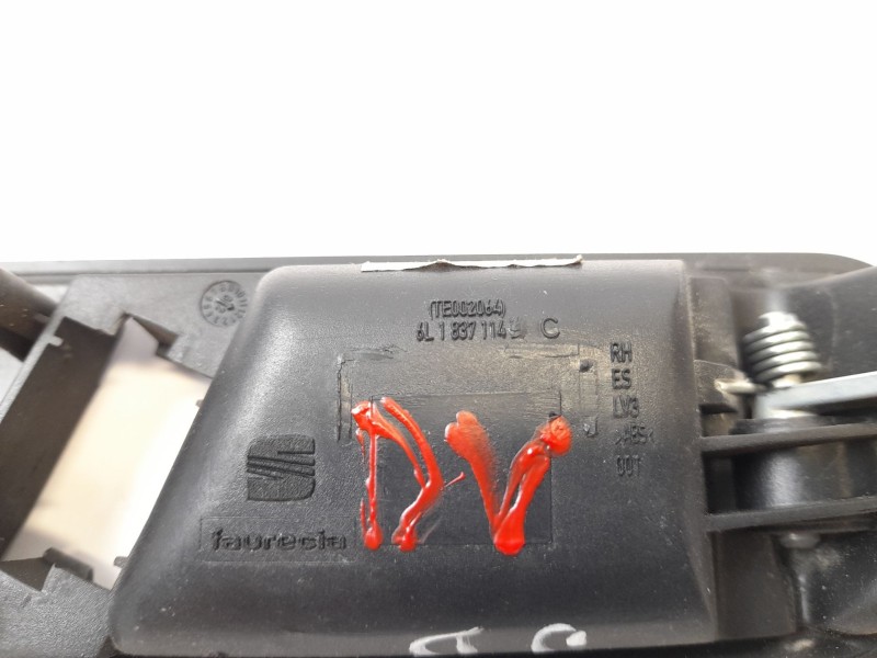 Recambio de maneta interior delantera derecha para seat ibiza (6l1) 1.9 tdi referencia OEM IAM 6L1837114C  