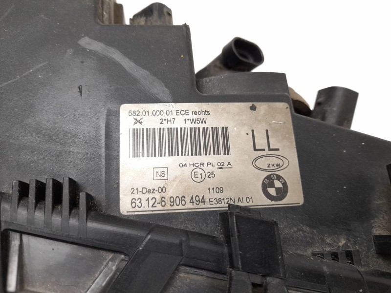 Recambio de faro derecho para bmw serie 3 berlina (e46) 320d referencia OEM IAM 63126906494  5820100001
