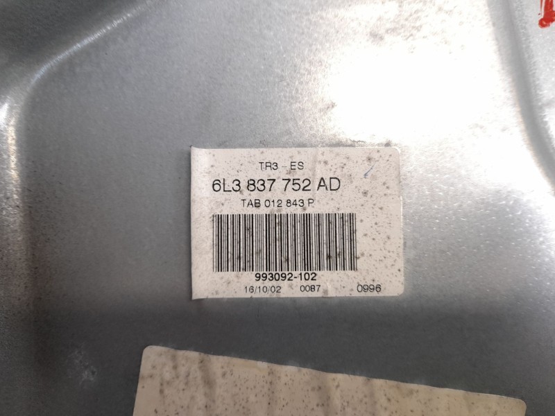 Recambio de elevalunas delantero derecho para seat ibiza iii (6l1)1.9 tdi referencia OEM IAM 6L3837752AD  6L3837756H