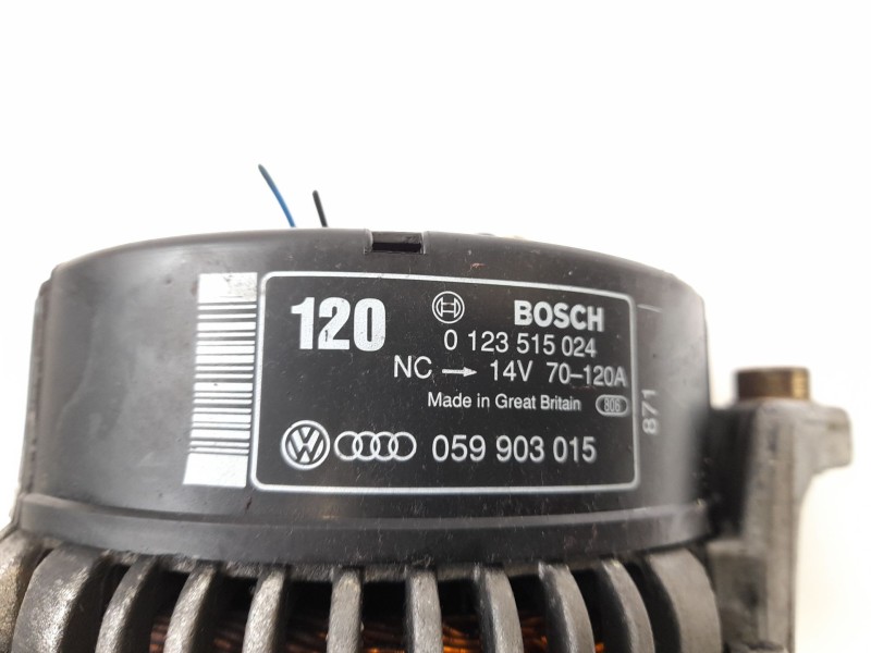 Recambio de alternador para audi a4 b5 (8d2) 2.5 tdi referencia OEM IAM 059903015  0123515024