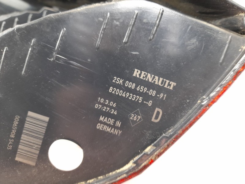Recambio de piloto trasero derecho para renault scenic ii 1.9 dci diesel referencia OEM IAM 8200493375G 15911600 2SK0086590891
