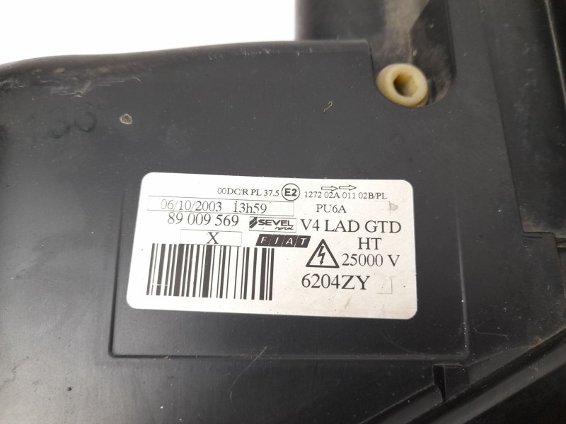 Recambio de faro izquierdo para fiat ulysse (179_) 2.2 jtd referencia OEM IAM 89009569  
