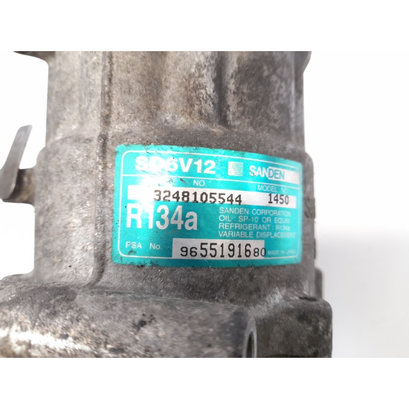 Recambio de compresor aire acondicionado para citroen c3 1.4 hdi premier referencia OEM IAM 9655191680  SD6VBL