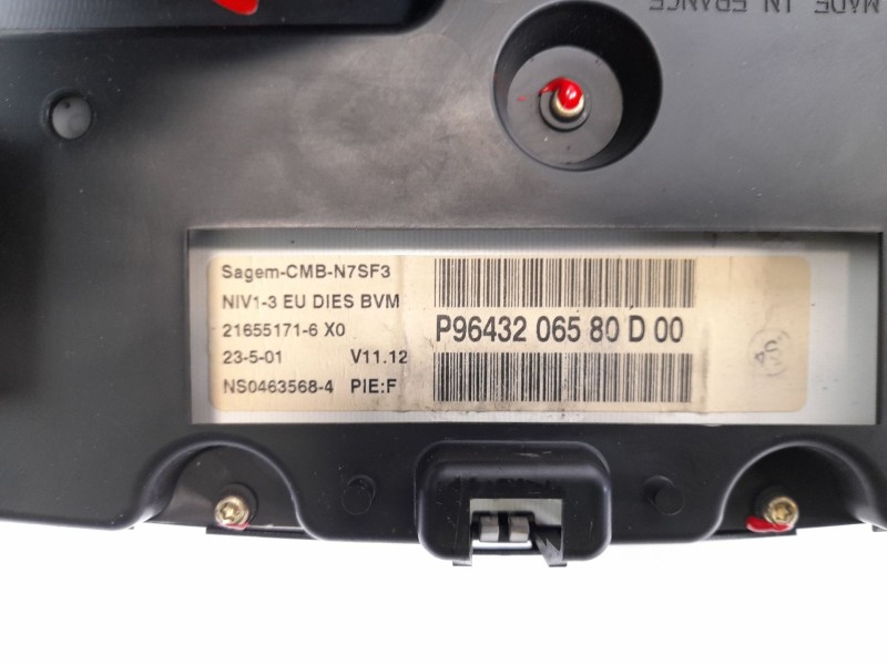 Recambio de cuadro instrumentos para citroen xsara(n1) 2.0 hdi referencia OEM IAM P9643206580D00 216530840 216551716X0