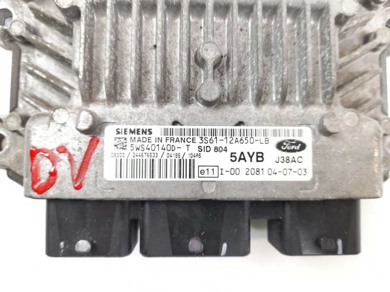 Recambio de centralita motor uce para ford fusion (cbk) ambiente referencia OEM IAM 3S6112A650LB  5WS40140DT