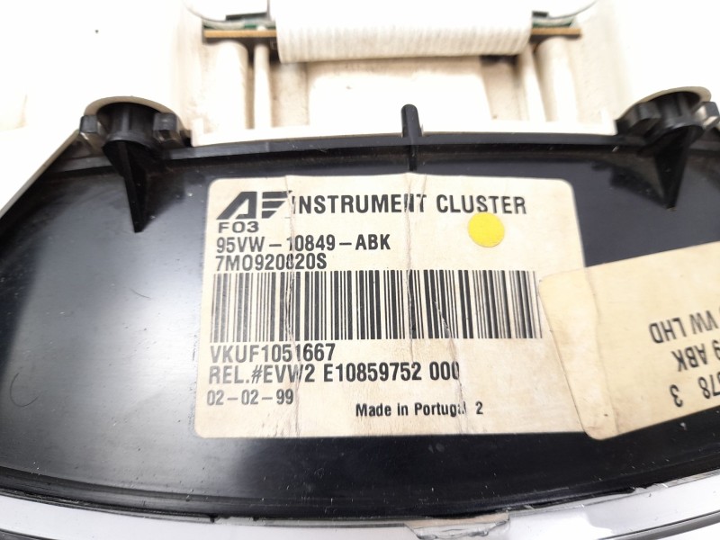 Recambio de cuadro instrumentos para volkswagen sharan (7m8) 1.9 tdi referencia OEM IAM 7M0920820S F5RF10A855A 95VW10849ABK