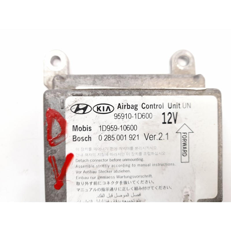 Recambio de centralita airbag para kia carens iii monospace un 2.0 crdi referencia OEM IAM 959101D600 0285001921 1D95910600