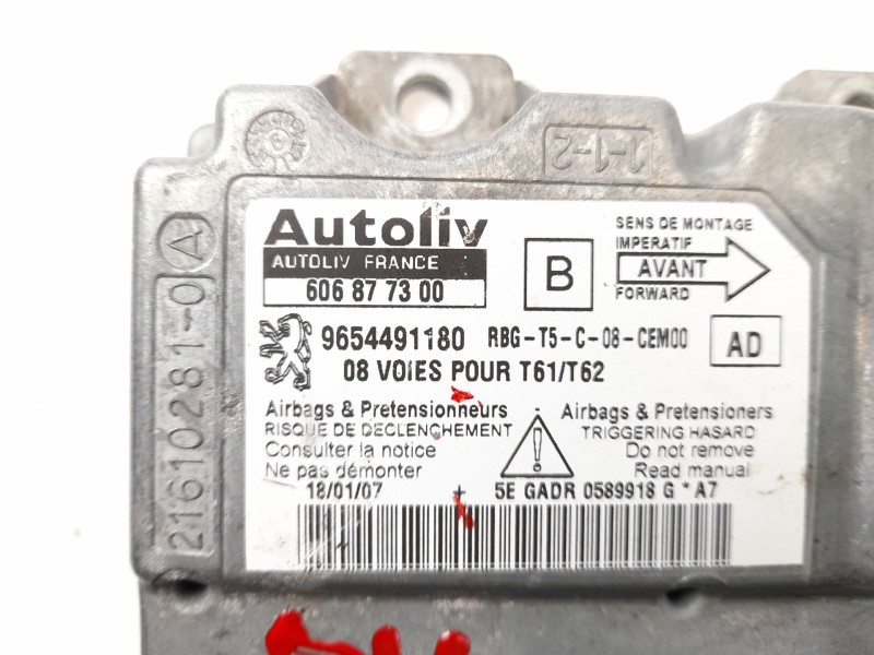 Recambio de centralita airbag para peugeot 307 5p xs+hdi referencia OEM IAM 9654491180  606877300