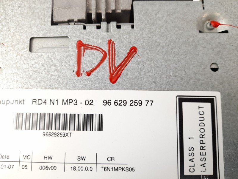 Recambio de sistema audio / radio cd para peugeot 307 5p xs+hdi referencia OEM IAM 9662925977  96629259XT