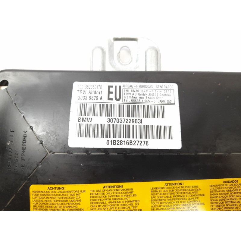 Recambio de airbag lateral delantero izquierdo para bmw serie 3 touring (e46) 320d referencia OEM IAM 30703722903I 00062619F 303