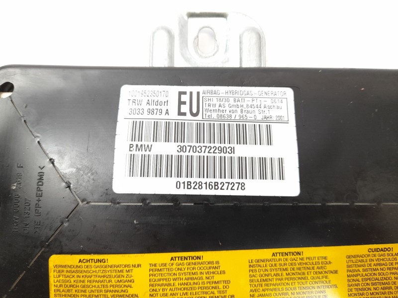Recambio de airbag lateral delantero izquierdo para bmw serie 3 touring (e46) 320d referencia OEM IAM 30703722903I 00062619F 303