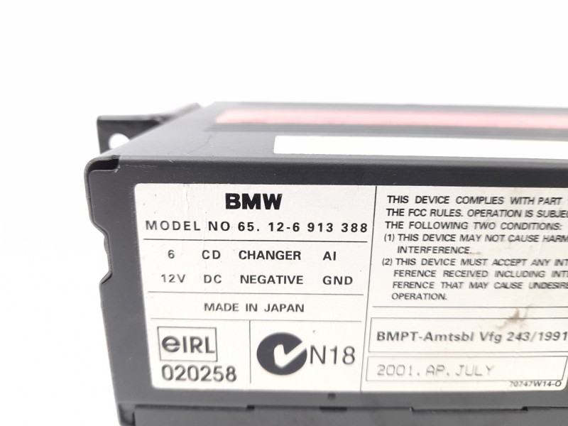 Recambio de sistema audio / radio cd para bmw serie 3 touring (e46) 320d referencia OEM IAM 65126913388  