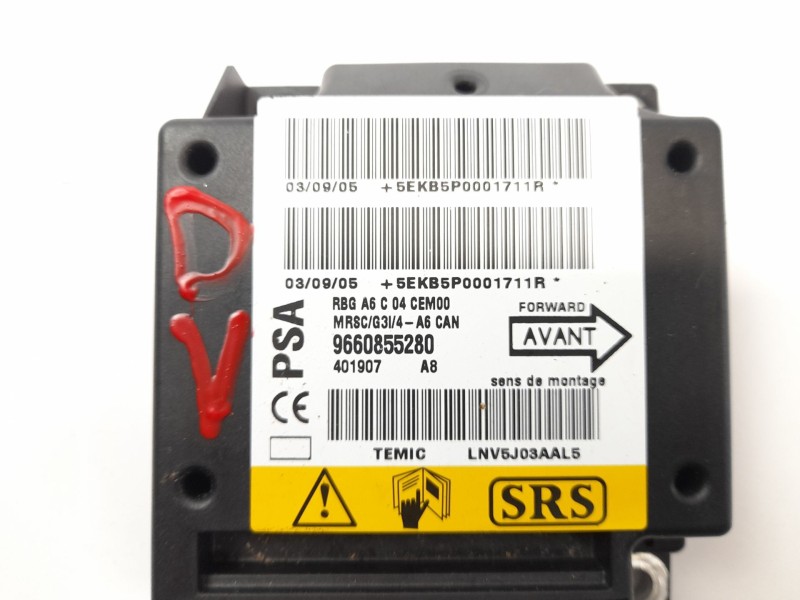 Recambio de centralita airbag para citroën c2 1.4 referencia OEM IAM 9660855280 28883505 401907A8