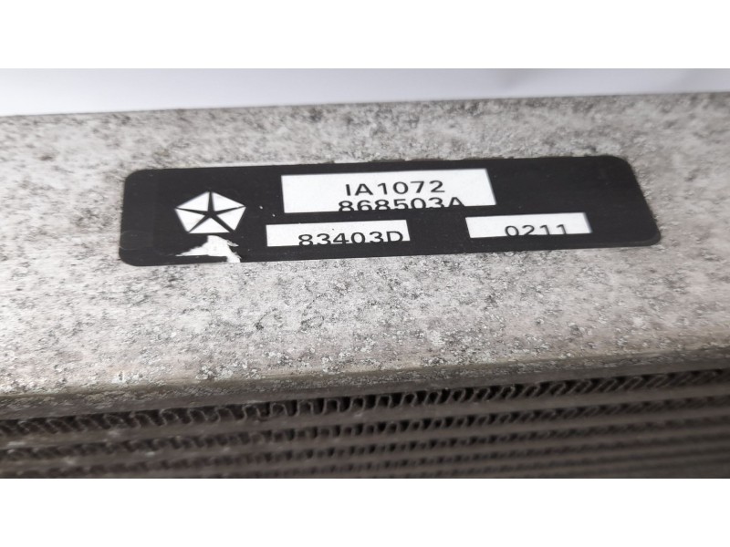 Recambio de intercooler para chrysler voyager (rg) 2.5 crd cat referencia OEM IAM IA1072 868503A 