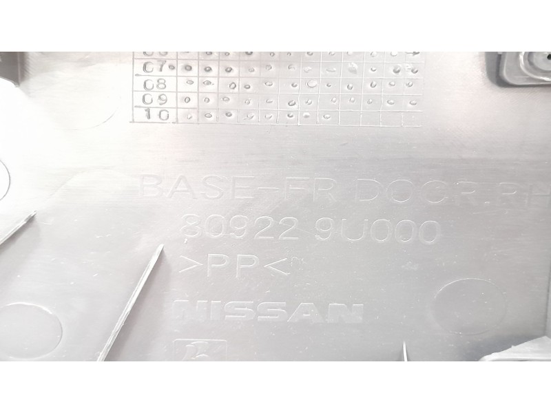 Recambio de guarnecido puerta delantera derecha para nissan note (e11e) 1.5 dci referencia OEM IAM 80922 809229U000 
