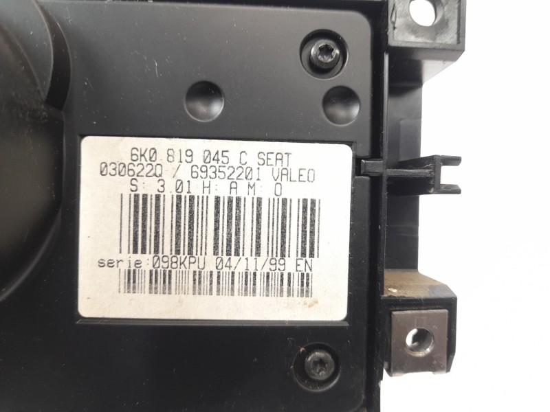 Recambio de mando climatizador para seat ibiza (6k1) 1.9 sdi referencia OEM IAM 6K0819045C  