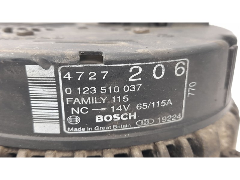 Recambio de alternador para chrysler voyager (gs) 2.5 td referencia OEM IAM 0123510037 4727206 