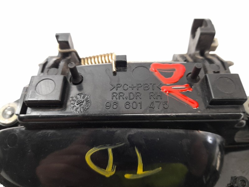 Recambio de maneta exterior trasera derecha para chevrolet matiz (m200, m250) 1.0 referencia OEM IAM 96601475  