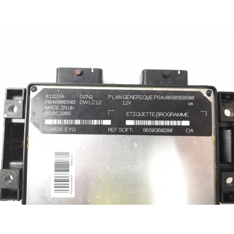 Recambio de centralita motor uce para peugeot partner monospace (5_, g_) 1.9 d referencia OEM IAM 9650359580  