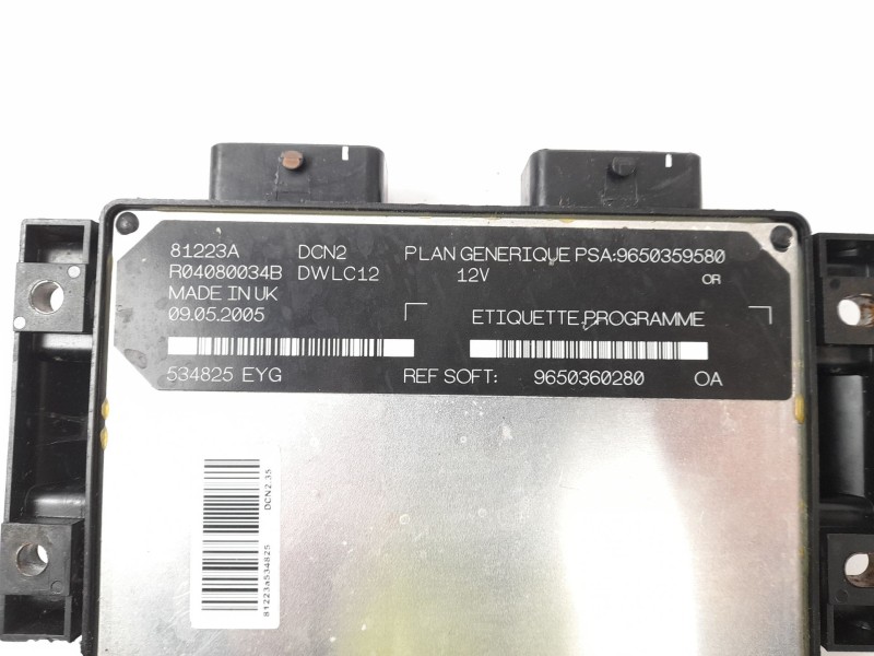 Recambio de centralita motor uce para peugeot partner monospace (5_, g_) 1.9 d referencia OEM IAM 9650359580  