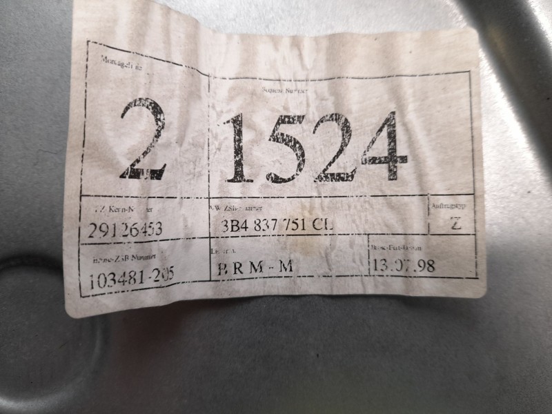 Recambio de elevalunas delantero izquierdo para volkswagen passat berlina (3b2) 1.8 referencia OEM IAM 3B4837751CL  