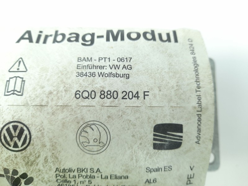 Recambio de airbag delantero derecho para seat ibiza (6l1) 1.4 tdi referencia OEM IAM 6G0880204F  