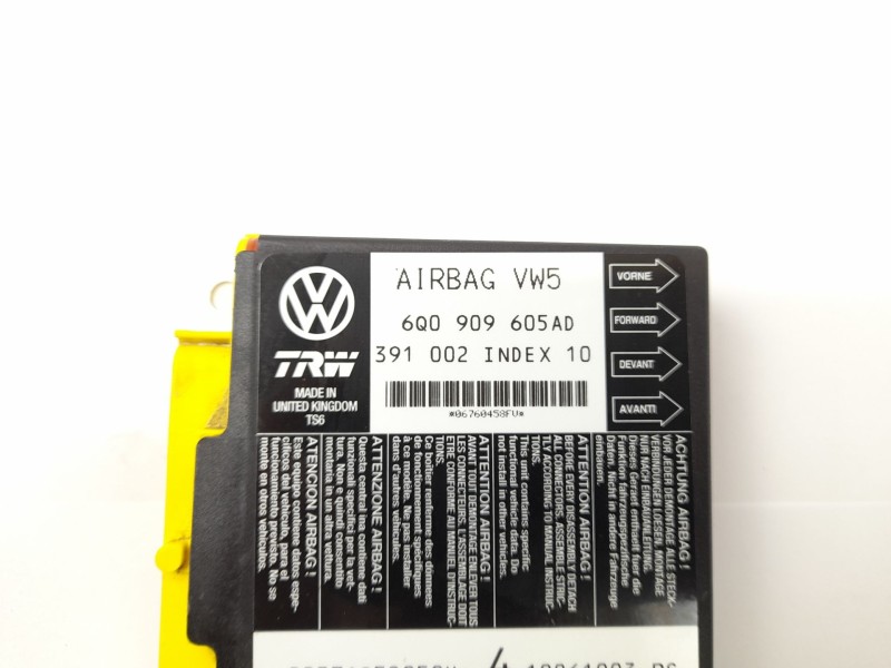 Recambio de centralita airbag para seat ibiza (6l1) 1.4 tdi referencia OEM IAM 6Q0909605AD  
