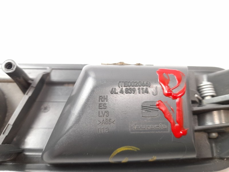 Recambio de maneta interior trasera derecha para seat ibiza (6l1) 1.4 tdi referencia OEM IAM 6L4839114J  