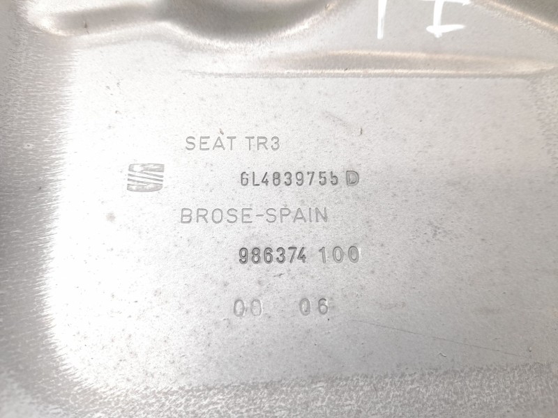 Recambio de elevalunas trasero izquierdo para seat ibiza (6l1) 1.4 tdi referencia OEM IAM 6L4839755D  