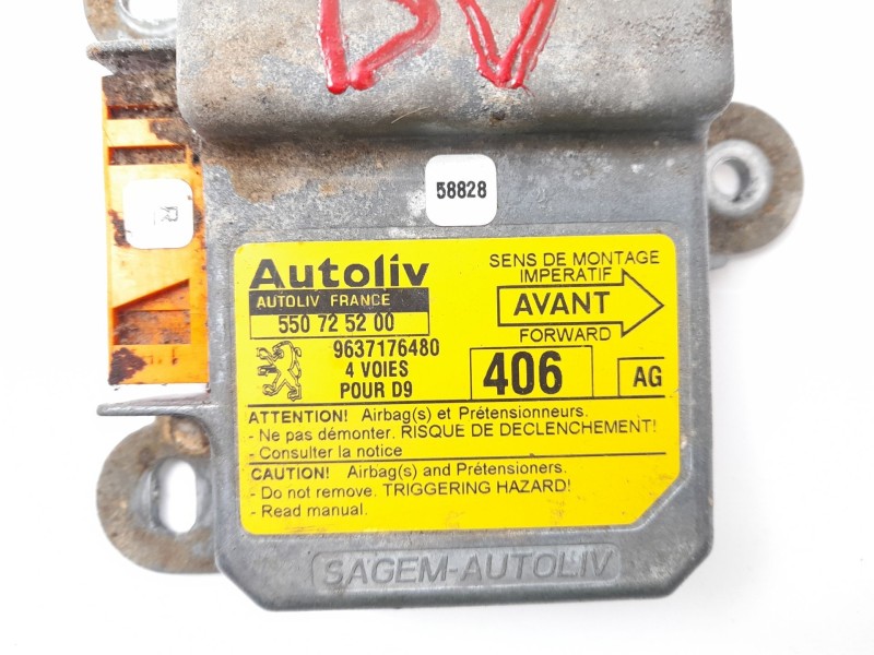Recambio de centralita airbag para peugeot 406 coupé (8c) 2.0 16v referencia OEM IAM 9637176480  