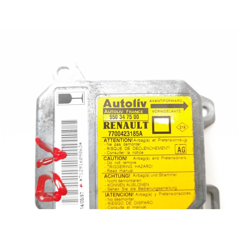 Recambio de centralita airbag para renault megane i classic (la0) 1.9 dti (la08, la0n) referencia OEM IAM 7700423185A  