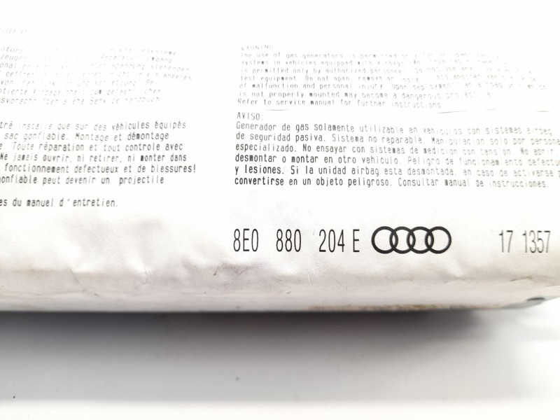 Recambio de airbag delantero derecho para audi a4 avant (8e) 1.8 t referencia OEM IAM 8E0880204E  