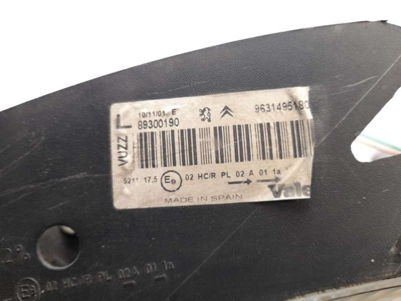 Recambio de faro izquierdo para citroën xsara picasso (n68) 2.0 hdi referencia OEM IAM 9631495180  