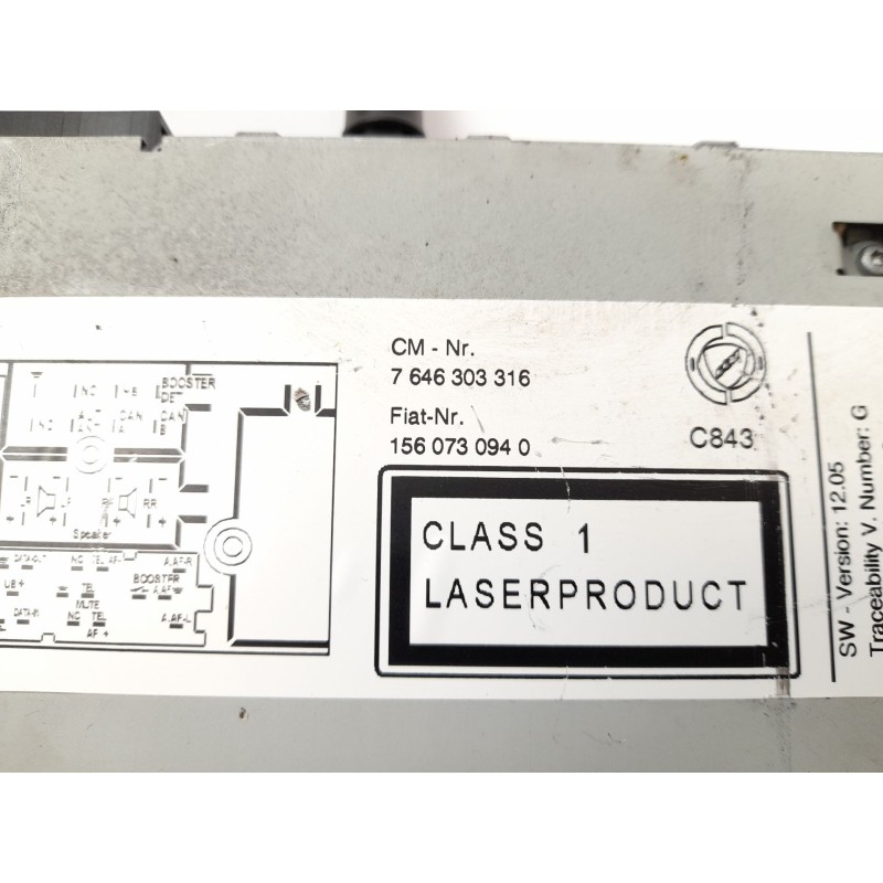 Recambio de sistema audio / radio cd para alfa romeo 159 (939_) 2.0 jtdm (939axp1b) referencia OEM IAM 1560730940  
