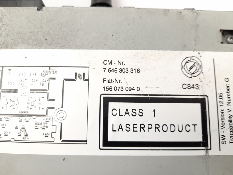 Recambio de sistema audio / radio cd para alfa romeo 159 (939_) 2.0 jtdm (939axp1b) referencia OEM IAM 1560730940  