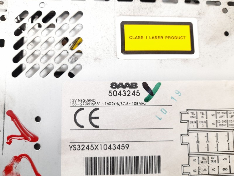 Recambio de sistema audio / radio cd para saab 9-3 (ys3d) 2.2 tid referencia OEM IAM 5043245  