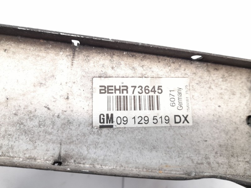 Recambio de intercooler para opel zafira a monospace (t98) 2.0 dti 16v (f75) referencia OEM IAM 09129519DX  