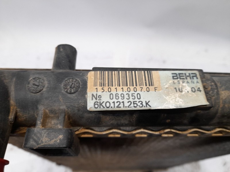 Recambio de radiador agua para seat inca (6k9) 1.9 d referencia OEM IAM 6K0121253K  