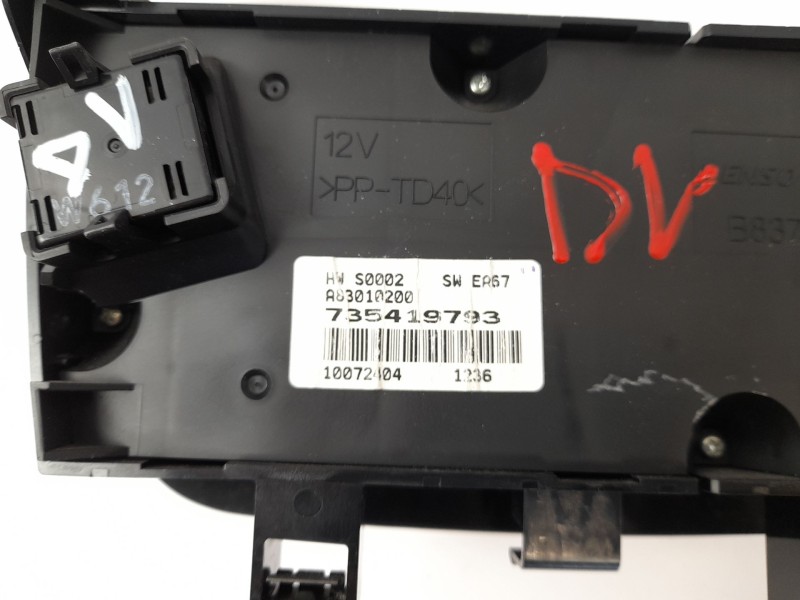 Recambio de mando climatizador para fiat grande punto (199) 1.9 d multijet referencia OEM IAM 735419793  