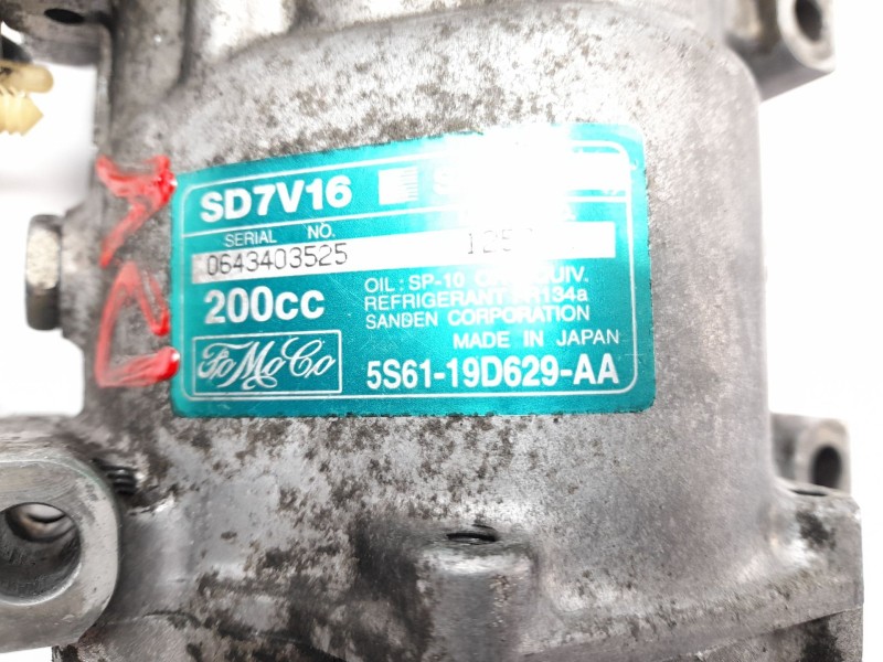 Recambio de compresor aire acondicionado para ford fusion (ju_) 1.6 tdci referencia OEM IAM 5S6119D629AA  