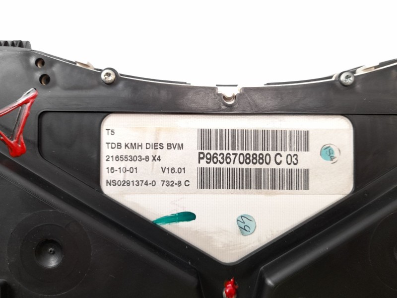 Recambio de cuadro instrumentos para peugeot 307 3p xs. 2.0 hd referencia OEM IAM P9636708880C  