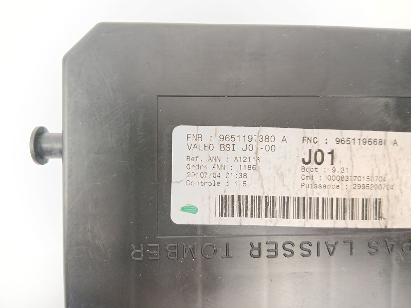 Recambio de caja reles / fusibles para peugeot 307 (s1) 2.0 hdi cat referencia OEM IAM 9651197380  