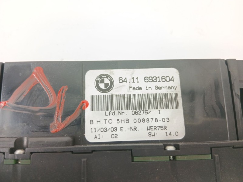 Recambio de mando climatizador para bmw 3 compact (e46) 320 td referencia OEM IAM 64116931604  